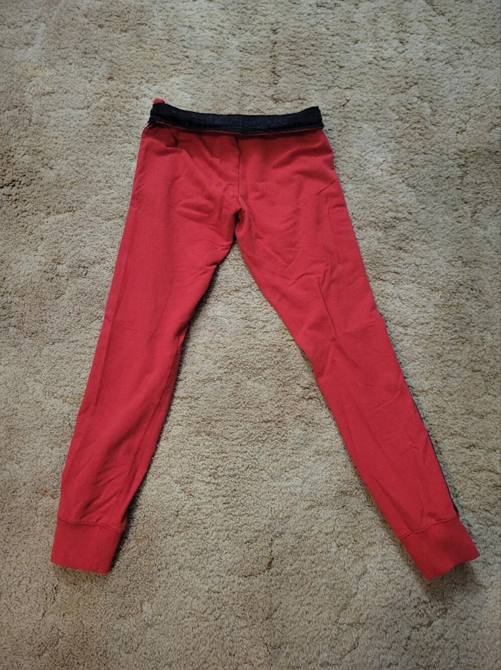 Victoria's Secret PINK Red Jogger Pants with Black & White Side Stripes - Picture 8 of 9